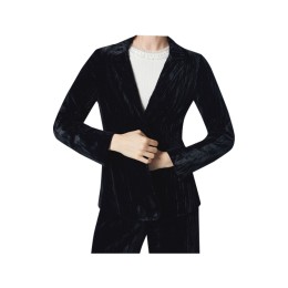 SKLS003  秋季西裝   女裝復古絨面   氣直筒短外套女   絨面面料  				 SKLS003  秋季西裝   女裝復古絨面   氣直筒短外套女   絨面面料